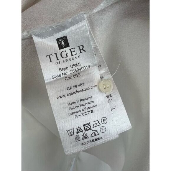 Tiger of Sweden Women’s 36 U.S. Small White Acrylic Long Sleeve Blouse Top - Picture 9 of 15